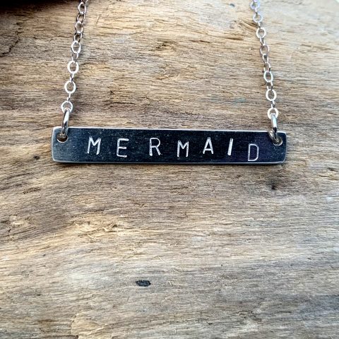 mermaid bar necklace