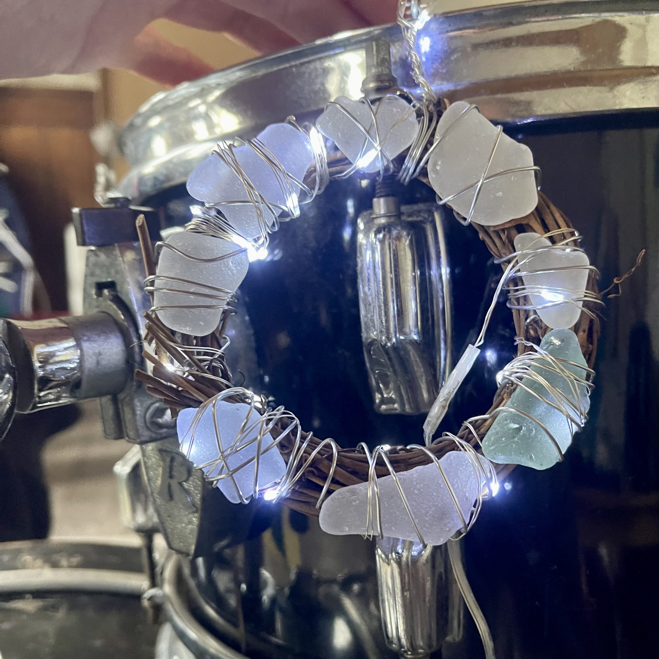 Seaglass & Lights Wreath Decoration - Image 5