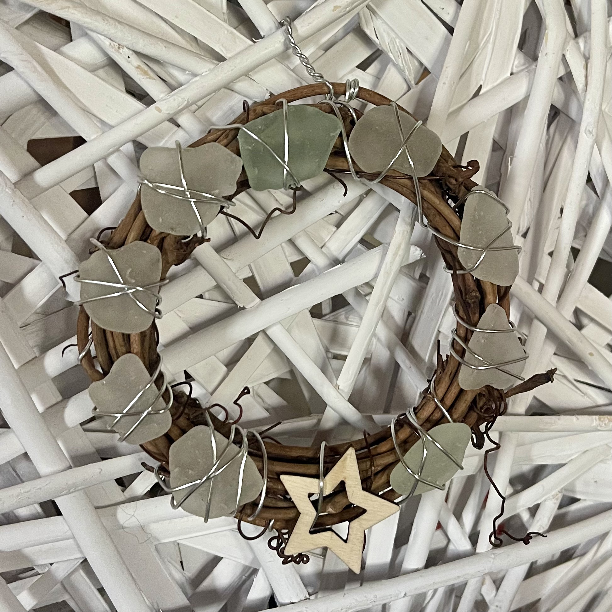 Seaglass & Lights Wreath Decoration - Image 7